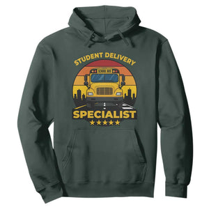 School Bus Driver Hoodie Student Delivery Specialist TS14 Dark Forest Green Print Your Wear