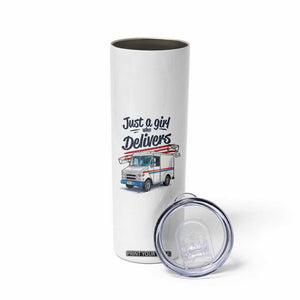 Funny Postal Worker Skinny Tumbler Just A Girl Who Delivers TS14 Print Your Wear