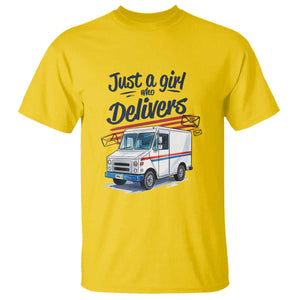 Funny Postal Worker T Shirt Just A Girl Who Delivers TS14 Daisy Print Your Wear