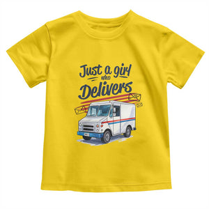 Funny Postal Worker Toddler T Shirt Just A Girl Who Delivers TS14 Daisy Print Your Wear