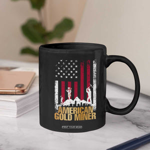 Gold Miner Patriotic American Flag Coffee Mug TS14 Print Your Wear