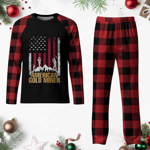 Gold Miner Patriotic American Flag Plaid Pajama Set TS14 Buffalo Plaid Print Your Wear