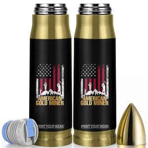 Gold Miner Patriotic American Flag Bullet Tumbler TS14 Black Print Your Wear