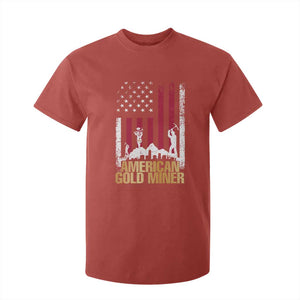 Gold Miner Patriotic American Flag T Shirt For Kid TS14 Red Print Your Wear