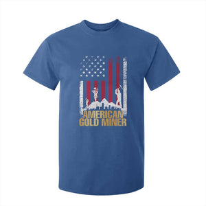 Gold Miner Patriotic American Flag T Shirt For Kid TS14 Royal Blue Print Your Wear