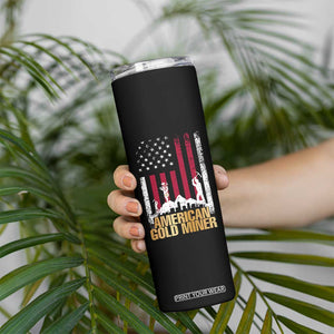 Gold Miner Patriotic American Flag Skinny Tumbler TS14 Print Your Wear