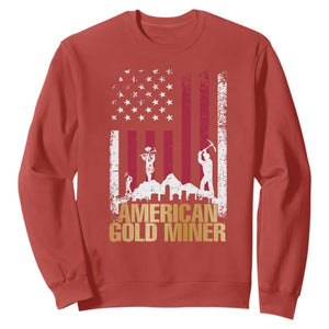 Gold Miner Patriotic American Flag Sweatshirt TS14 Red Print Your Wear