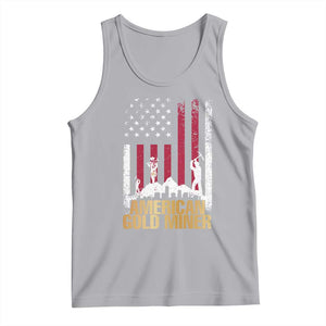 Gold Miner Patriotic American Flag Tank Top TS14 Athletic Heather Print Your Wear