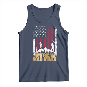 Gold Miner Patriotic American Flag Tank Top TS14 Navy Print Your Wear