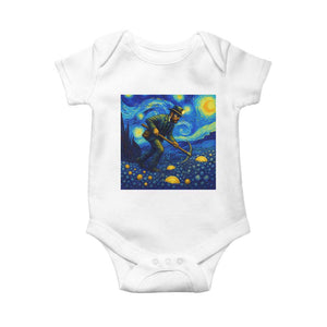 Gold Miner Starry Night Van Gogh Baby Onesie TS14 White Print Your Wear