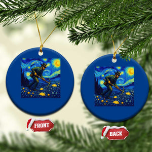 Gold Miner Starry Night Van Gogh Ceramic Ornament TS14 1pc Blue Print Your Wear