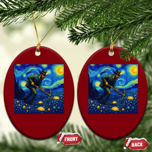 Gold Miner Starry Night Van Gogh Ceramic Ornament TS14 Print Your Wear
