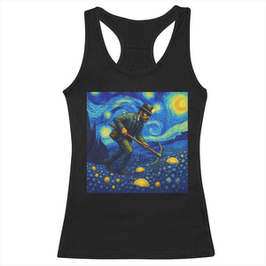 Gold Miner Starry Night Van Gogh Racerback Tank Top TS14 Black Print Your Wear