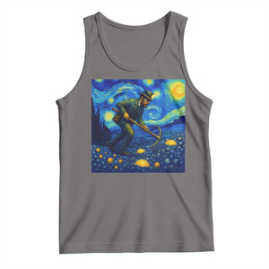 Gold Miner Starry Night Van Gogh Tank Top TS14 Deep Heather Print Your Wear
