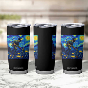 Gold Miner Starry Night Van Gogh Tumbler Cup TS14 Print Your Wear