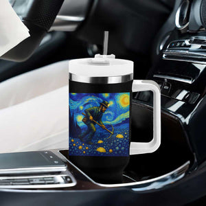 Gold Miner Starry Night Van Gogh Tumbler With Handle TS14 Print Your Wear