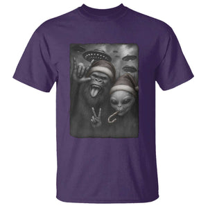 Bigfoot UFO Selife T Shirt Sasquatch Ailen Rock On Hand Christmas TS14 Purple Print Your Wear