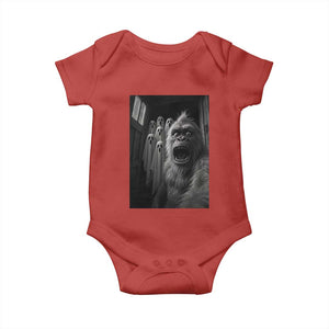 Funny Bigfoot Selfie Halloween Baby Onesie Sasquatch Ghost Haunted House TS14 Red Print Your Wear