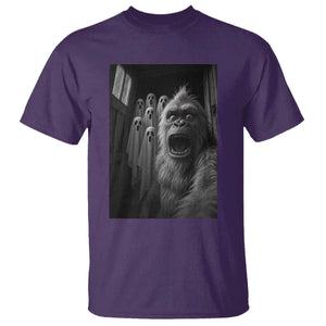 Funny Bigfoot Selfie Halloween T Shirt Sasquatch Ghost Haunted House TS14 Purple Print Your Wear