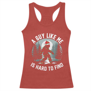 Funny Bigfoot Christmas Racerback Tank Top A Guy Like Me Is Hard To Find TS14 Red Print Your Wear