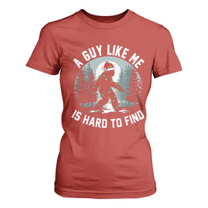Funny Bigfoot Christmas T Shirt For Women A Guy Like Me Is Hard To Find TS14 Red Print Your Wear
