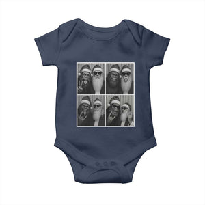 Funny Bigfoot Photobooth Christmas Baby Onesie Sasquatch Santa Claus Xmas TS14 Navy Print Your Wear