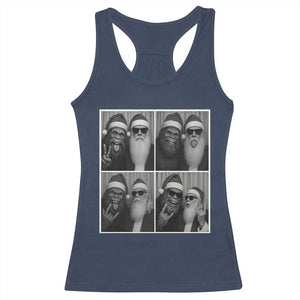 Funny Bigfoot Photobooth Christmas Racerback Tank Top Sasquatch Santa Claus Xmas TS14 Navy Print Your Wear