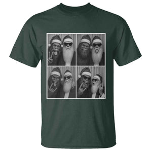 Funny Bigfoot Photobooth Christmas T Shirt Sasquatch Santa Claus Xmas TS14 Dark Forest Green Print Your Wear