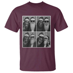 Funny Bigfoot Photobooth Christmas T Shirt Sasquatch Santa Claus Xmas TS14 Maroon Print Your Wear