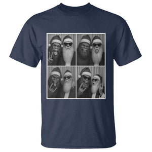 Funny Bigfoot Photobooth Christmas T Shirt Sasquatch Santa Claus Xmas TS14 Navy Print Your Wear