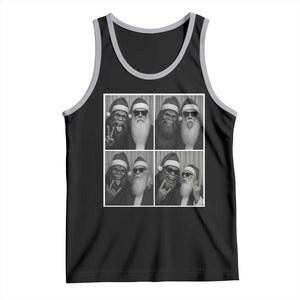 Funny Bigfoot Photobooth Christmas Tank Top Sasquatch Santa Claus Xmas TS14 Black Athletic Heather Print Your Wear