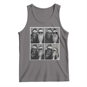 Funny Bigfoot Photobooth Christmas Tank Top Sasquatch Santa Claus Xmas TS14 Deep Heather Print Your Wear