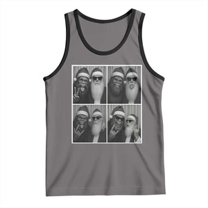 Funny Bigfoot Photobooth Christmas Tank Top Sasquatch Santa Claus Xmas TS14 Deep Heather Black Print Your Wear