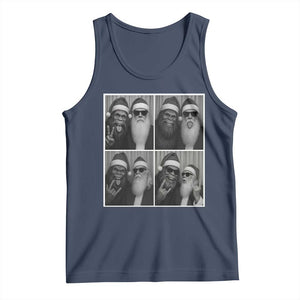 Funny Bigfoot Photobooth Christmas Tank Top Sasquatch Santa Claus Xmas TS14 Navy Print Your Wear