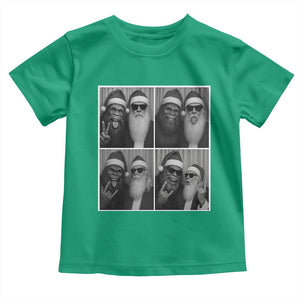 Funny Bigfoot Photobooth Christmas Toddler T Shirt Sasquatch Santa Claus Xmas TS14 Irish Green Print Your Wear