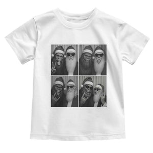 Funny Bigfoot Photobooth Christmas Toddler T Shirt Sasquatch Santa Claus Xmas TS14 White Print Your Wear