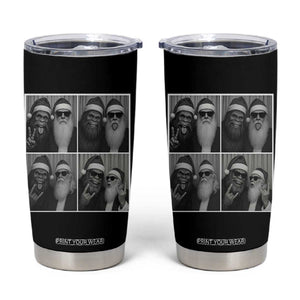 Funny Bigfoot Photobooth Christmas Tumbler Cup Sasquatch Santa Claus Xmas TS14 Black Print Your Wear