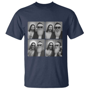 Funny Bigfoot Photobooth Christmas T Shirt Sasquatch Jesus Christian Xmas TS14 Navy Print Your Wear
