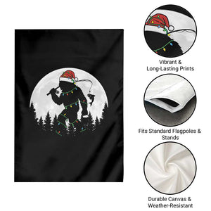 Funny Bigfoot Fishing Christmas Garden Flag Sasquatch Moon Fisherman TS14 Print Your Wear