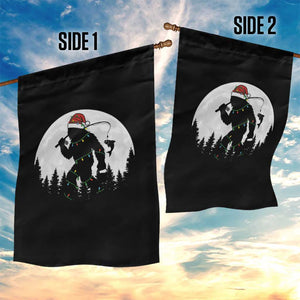 Funny Bigfoot Fishing Christmas Garden Flag Sasquatch Moon Fisherman TS14 Print Your Wear
