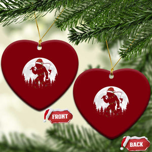 Funny Bigfoot Fishing Xmas Ceramic Ornament Sasquatch Moon Fisherman TS14 Print Your Wear