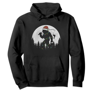 Funny Bigfoot Fishing Christmas Hoodie Sasquatch Moon Fisherman TS14 Black Print Your Wear