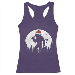 Funny Bigfoot Fishing Christmas Racerback Tank Top Sasquatch Moon Fisherman TS14 Purple Print Your Wear