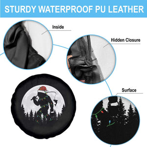 Funny Bigfoot Fishing Christmas Spare Tire Cover Sasquatch Moon Fisherman TS14 Print Your Wear