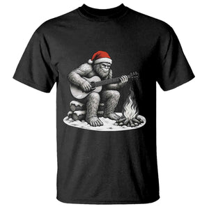 Bigfoot Guitar Christmas T Shirt Sasquatch Guitarist Music Xmas TS14 Black Print Your Wear