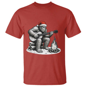 Bigfoot Guitar Christmas T Shirt Sasquatch Guitarist Music Xmas TS14 Red Print Your Wear