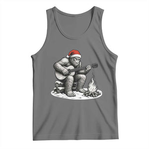 Bigfoot Guitar Christmas Tank Top Sasquatch Guitarist Music Xmas TS14 Black Heather Print Your Wear