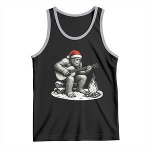 Bigfoot Guitar Christmas Tank Top Sasquatch Guitarist Music Xmas TS14 Black Athletic Heather Print Your Wear