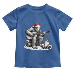 Bigfoot Guitar Christmas Toddler T Shirt Sasquatch Guitarist Music Xmas TS14 Royal Blue Print Your Wear