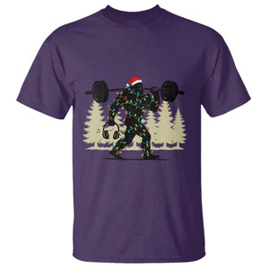 Bigfoot Gym Christmas T Shirt Funny Sasquatch Bodybuilding Weightlifting TS14 Purple Print Your Wear